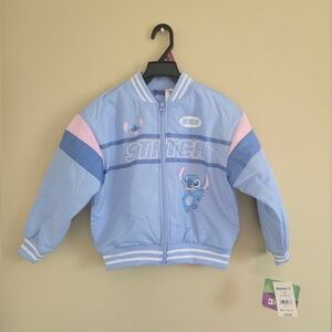 Disney Stitch Girls Bomber Jacket Size 6/6X